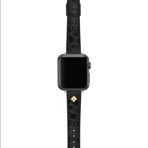 NEW! Kate Spade Croc Embossed Leather Apple Watch - Picture 3 of 14